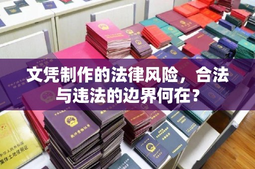 吴江文凭制作的法律风险，合法与违法的边界何在？