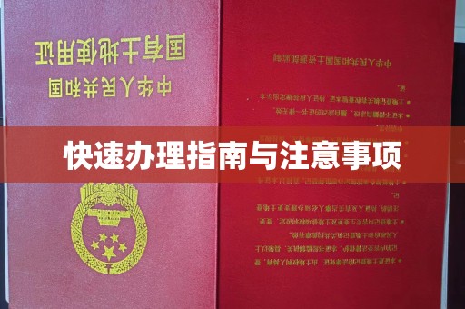 吴江快速办理指南与注意事项